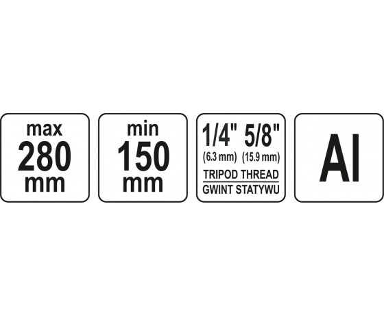 Фото 6 - Штатив тринога YATO телескоп (2 секціі) . кріплення 5/8