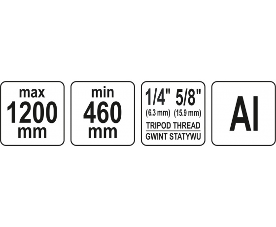 Фото 6 - Штатив тринога YATO телескоп (3 секціі) . кріплення 5/8