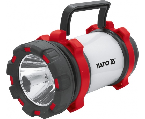 Фото 2 - Ліхтар світлодіодний з ручкою акумул. YATO Li-Ion 3.7 В, 3000 mАГод, 6 реж, 380/200 Lm, зарядний USB