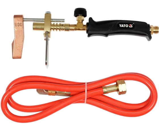 Фото 3 - Паяльник газовий для покрівельних робіт YATO з нагрівальним наконечником і шлангом- 1,5 м