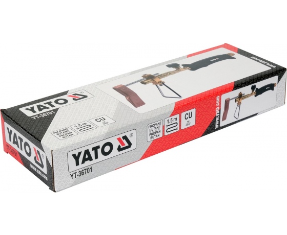 Фото 4 - Паяльник газовий для покрівельних робіт YATO з нагрівальним наконечником і шлангом- 1,5 м