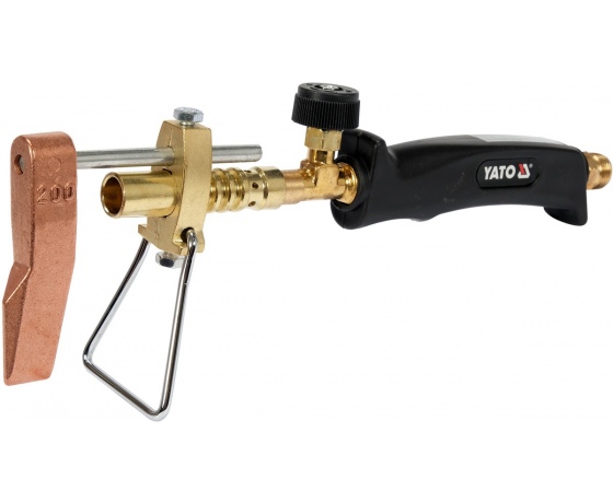 Фото 2 - Паяльник газовий для покрівельних робіт YATO з нагрівальним наконечником і шлангом- 1,5 м