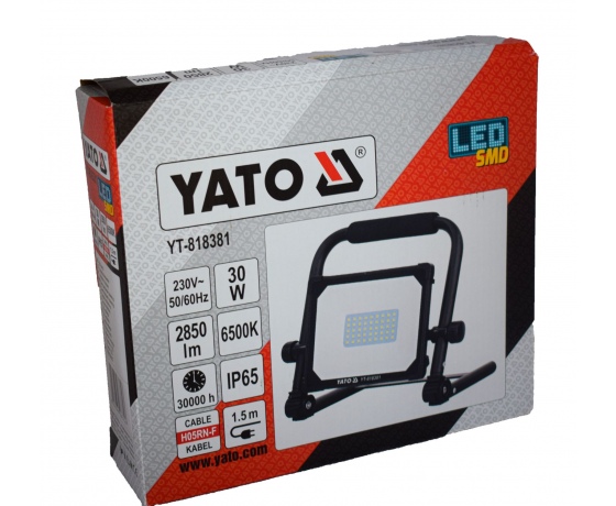 Фото 3 - Прожектор переносний з SMD-діодним випромінювачем YATO : 30 Вт, 230 В, 2850 лм, 45 діодів