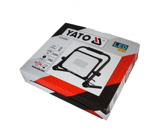 Фото 3 - Прожектор переносний з SMD-діодним випромінювачем YATO : 50 Вт, 230 В, 4750 лм, 75 діодів