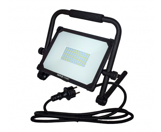 Фото 2 - Прожектор переносний з SMD-діодним випромінювачем YATO : 50 Вт, 230 В, 4750 лм, 75 діодів