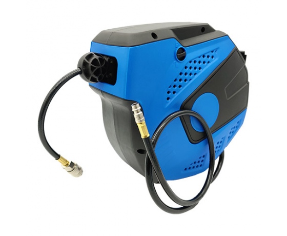 Фото 2 - Шланг воздушный полиуретановый армированный на катушке 6,5x10мм 15м  с быстроразъемными соединениями AIRKRAFT AHC-35A