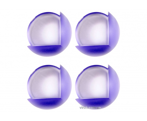 Фото 2 - Накладка захисна VOREL кульова, для кутів меблів, Синій колір, Набір 4 шт.