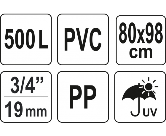 Фото 7 - Бак збірний дощової води з ПВХ FLO 500 л Ø3/4