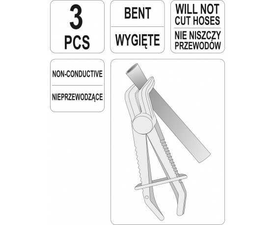 Фото 4 - Затискачі для шлангів і патрубків з фіксаторами YATO 13/17/32 мм 3 шт