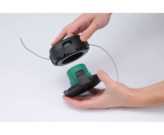 Фото 7 - Головка для кріплення жилки до газонокосарок FLO: Ø=2,4- 2,7 мм, 5 адаптерів, Ø= 123 мм, h= 70 мм