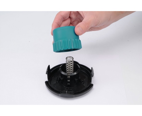 Фото 7 - Головка для кріплення жилки до газонокосарок FLO: Ø=2- 2,4 мм, 5 адаптерів, Ø= 108 мм, h= 58 мм