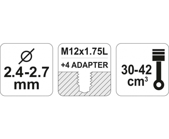 Фото 13 - Головка для кріплення жилки до газонокосарок FLO: Ø=2,4- 2,7 мм, 5 адаптерів, Ø= 123 мм, h= 70 мм