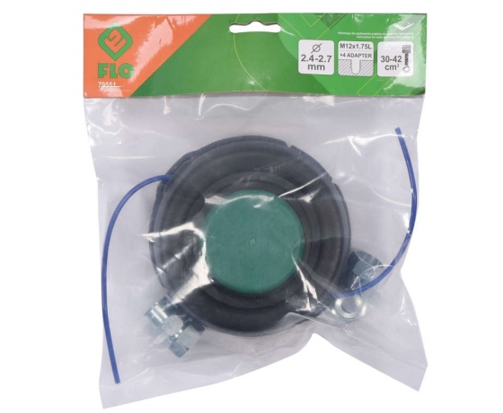 Фото 14 - Головка для кріплення жилки до газонокосарок FLO: Ø=2,4- 2,7 мм, 5 адаптерів, Ø= 123 мм, h= 70 мм