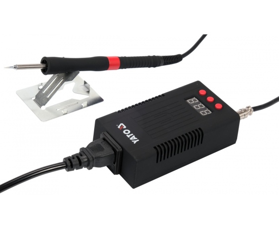 Фото 2 - Паяльна станція мережева: 110-230 V YATO; Р= 75 Вт, t°= 90-480°С, жало тип T12, LCD табло