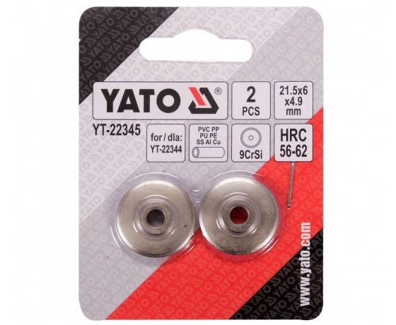 Фото 3 - Різці дискові YATO Ø= 21,5/ 6 мм, t= 4,9 мм до труборіза YT-22344, 2 шт