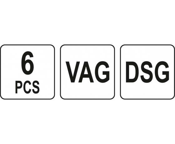 Фото 5 - Інструменти для обслуговування муфт зчеплення YATO ряду DSG концерну VAG, компл. 6 елем.