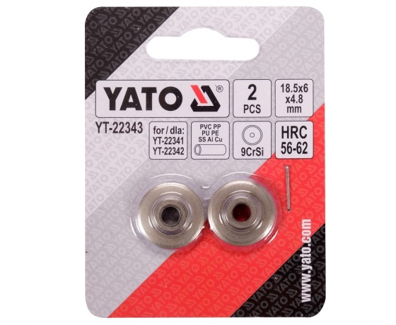 Фото 3 - Різці дискові YATO Ø= 18,5/ 6 мм, t= 4,8 мм до труборізів YT-22341,-22342, 2 шт