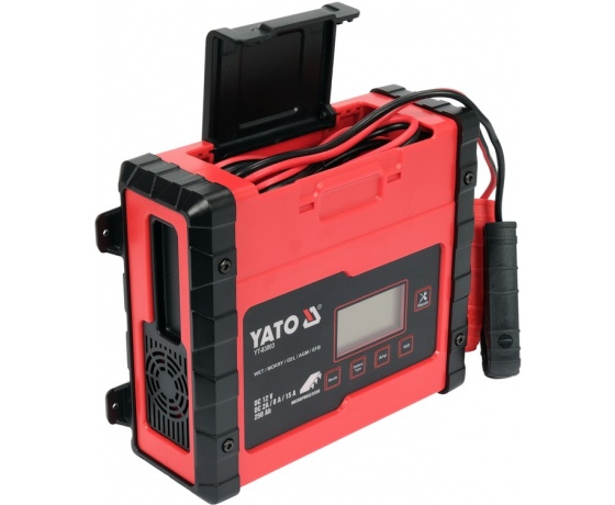 Фото 3 - Зарядний прилад мережевий з LCD дисплеєм 230В YATO до акумуляторів 12V-2/8/15А, макс. 240AГод