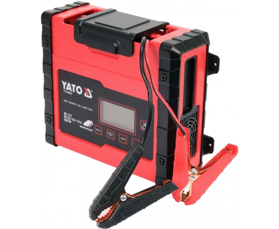 Фото 4 - Зарядний прилад мережевий з LCD дисплеєм 230В YATO до акумуляторів 12V-2/8/15А, макс. 240AГод