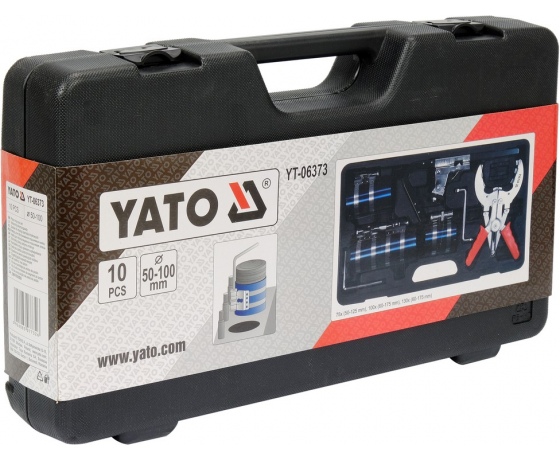 Фото 4 - Засоби для встановлення поршневих кілець YATO Ø=50-100 мм, 10 елем.