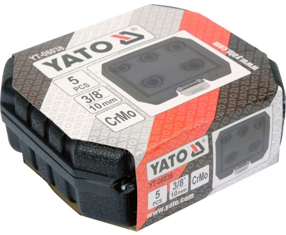 Фото 5 - Набір головок для видал. зломаних гвинтів YATO : квадрат 3/8