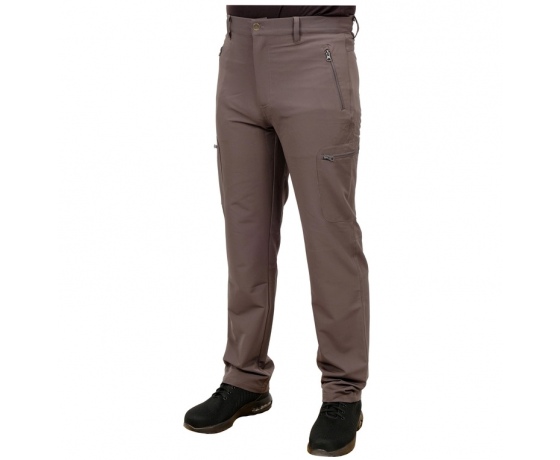 Фото 5 - Штани робочі для літнього сезону, сірі YATO, розмір L; 5 кишень, 94%- поліестер, 6%-еластан