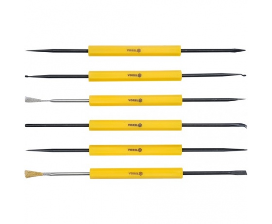 Фото 2 - Набір інструментів для паяння VOREL, кпл. 6 шт.