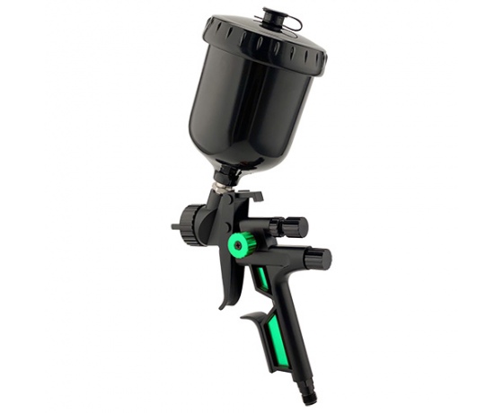 Фото 2 - Краскопульт пневматический HVLP верх.пласт.бачок 600мл форсунка-1,3мм  ITALCO GLOSS-2-1.3