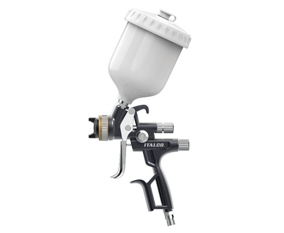 Фото 2 - Краскопульт пневматический HVLP верх.пласт.бачок 600мл форсунка-1,3мм (Gloss-1.3) ITALCO Gloss-X1-1.3