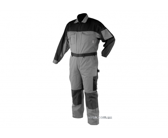 Фото 2 - Комбінезон робочий DOHAR чорно-сірий розмір XXL