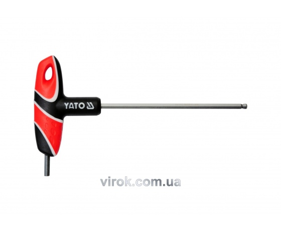 Фото 2 - Ключ шестигранний Т-подібний з кулькою YATO HEX 5 х 140 мм