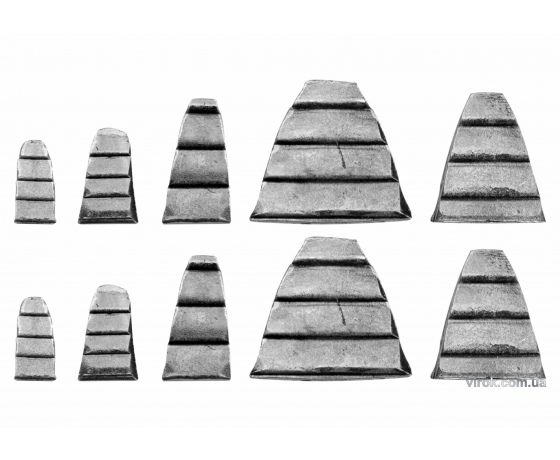 Фото 2 - Клини для молотків VOREL 28 x 32, 25 x 21, 25 x 12, 18 x 10, 17 x 8 мм 10 шт