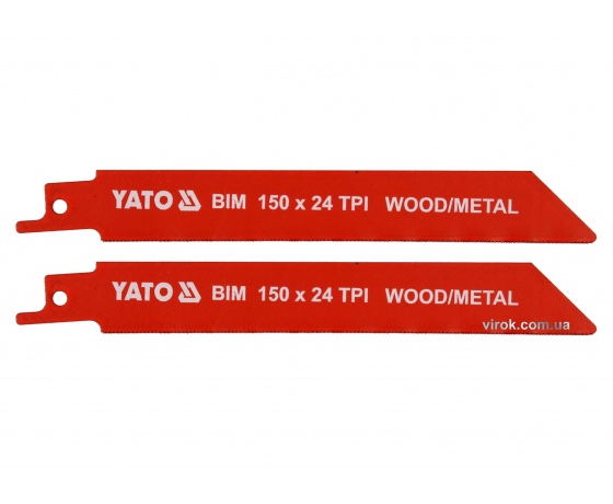 Фото 2 - Полотна по дереву і металу бі-металеві до шаблевої пили YATO 150 x 1 мм 24 зуба/1