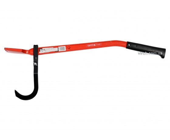 Фото 2 - Важіль з гаком для переміщення дерев'яних колод YATO 830 мм гак- 200 мм