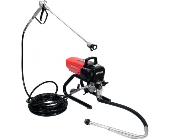 Фото 4 - Малярна станція гідродинамічна мережева 230В YATO, 480 Вт, подача- 2 л/хв, шланг- 15 м