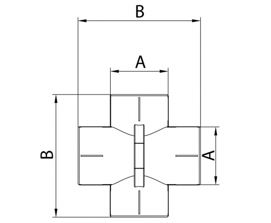 Фото 3 - Крестовина ПРОХОДНАЯ KOER K0262.PRO - 25 PPR (KP2615)