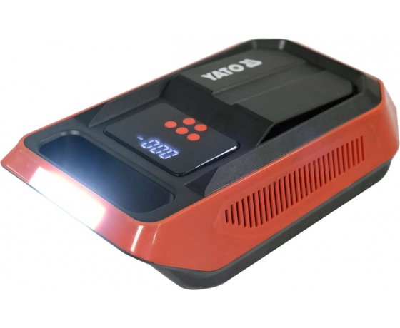 Фото 7 - Компресор автомобільний з електрон. дисплеєм YATO: 12 В, 120 Вт, тиск- 1 МПа, 25л/хв, кабель- 3 м