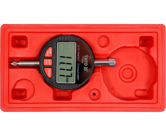 Фото 3 - Тестер електронний контролю биття дисків і механ. валів YATO в межах до 12,7 мм, точність- 0,01 мм