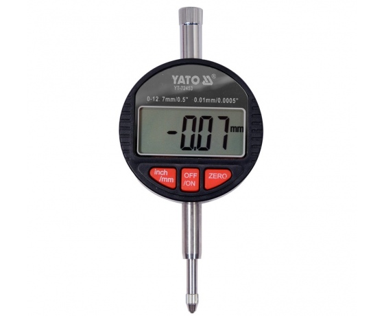 Фото 2 - Тестер електронний контролю биття дисків і механ. валів YATO в межах до 12,7 мм, точність- 0,01 мм