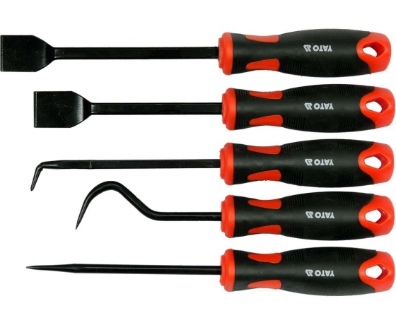 Фото 2 - Набір гачків і скребків з ручкою YATO l= 225-240 мм, компл. 5 шт