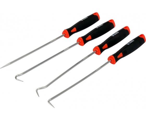 Фото 3 - Набір довгих гачків з ручкою YATO і шило l= 240 мм, компл. 4 шт