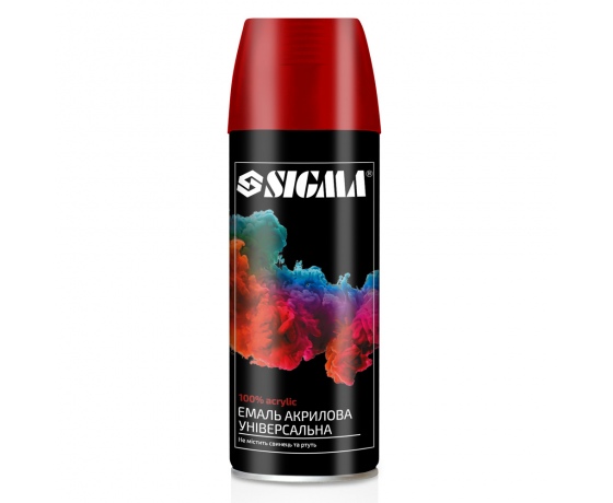 Фото 2 - Эмаль аэрозольная акриловая 400мл RAL 3005 (темно-вишневый глянец) SIGMA (2736941)