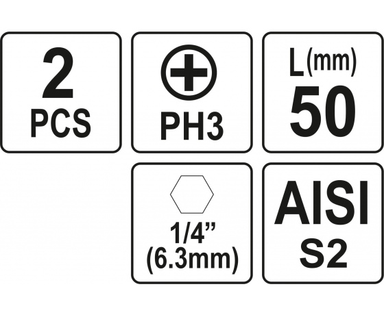 Фото 3 - Насадка викруткова YATO 