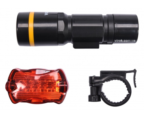 Фото 2 - Ліхтар для велосипеда світлодіодний VOREL 1 Вт 80 лм 3 x ААА + 2 x АА