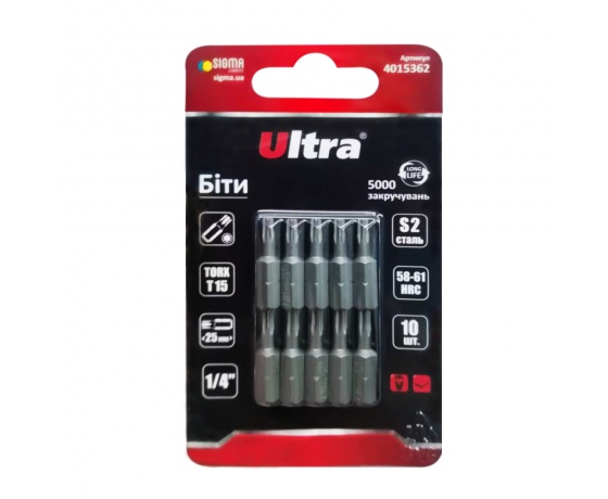 Фото 2 - Биты TORX 15×25мм ¼