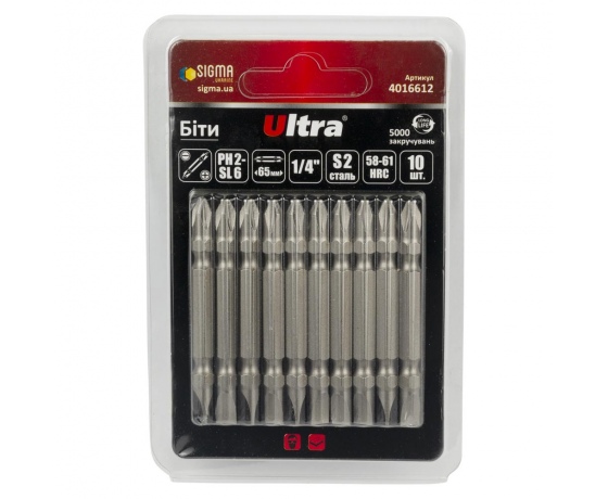 Фото 2 - Биты PH2-SL6×65мм ¼