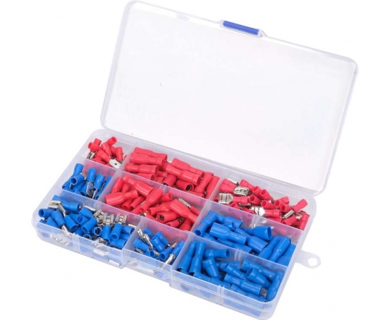 Фото 2 - Набір електричних роз'ємів з ізоляцією і клем YATO : 240 шт, в футлярі
