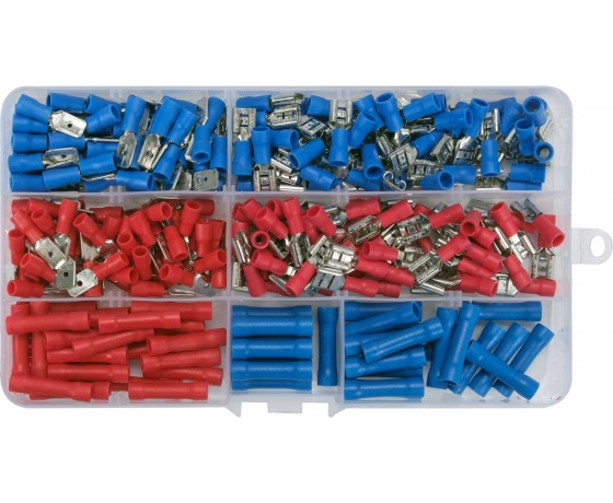 Фото 3 - Набір електричних роз'ємів з ізоляцією і клем YATO : 250 шт, в футлярі
