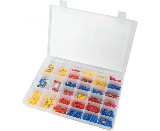 Фото 2 - Набір електричних роз'ємів з ізоляцією і клем YATO : 600 шт, в футлярі