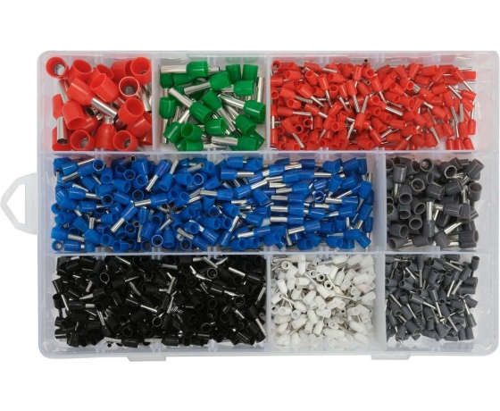 Фото 3 - Набір наконечників для кабеля з ізоляцією YATO, 1200 шт, в футлярі